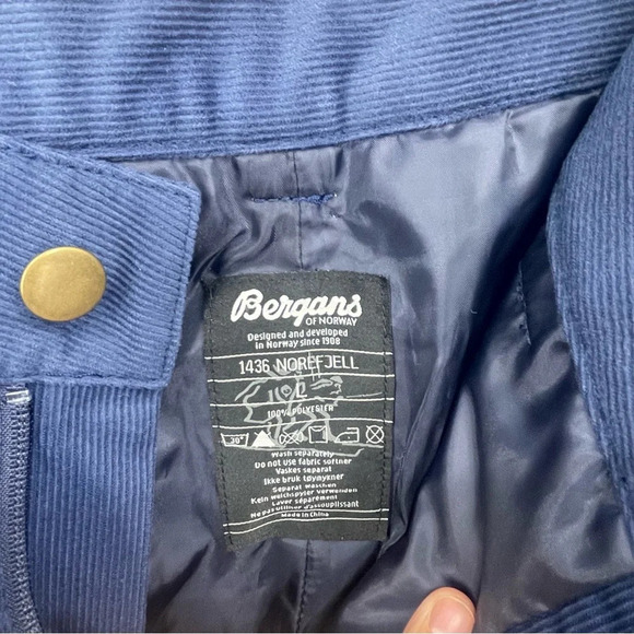 Bergans of Norway ski snowshoe winter pants size Large blue norefjell - Picture 3 of 5